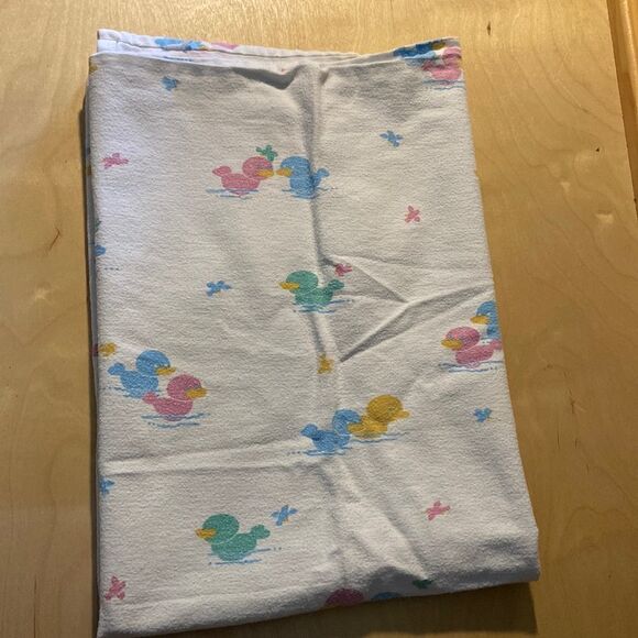 Vintage Medline Baby Blanket Ducks - Picture 1 of 2